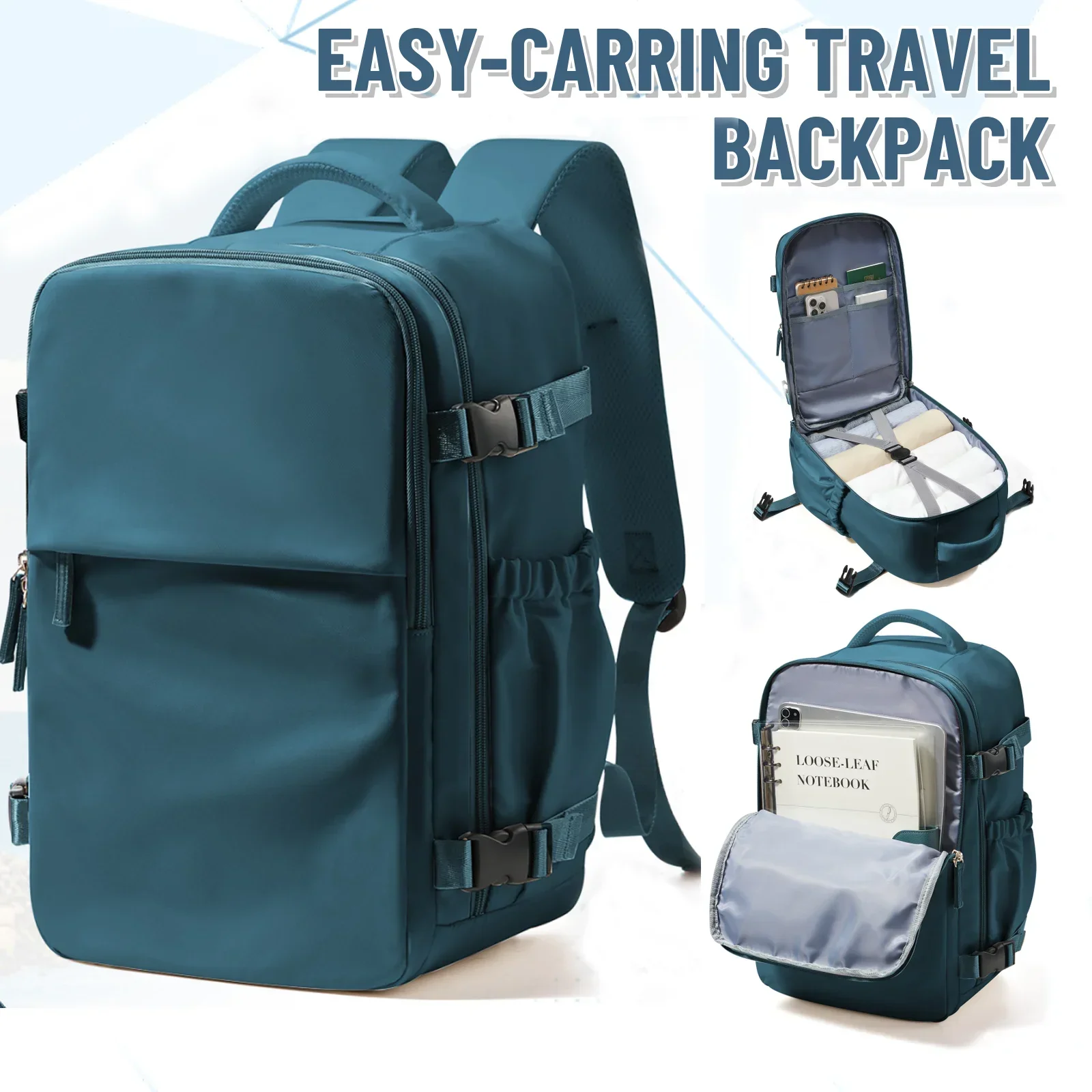 Mochila de viaje para avión de cabina 40x30x20, equipaje de mano, mochila de cabina Wizzair 40x30x20, bolsos de mano para hombres y mujeres, bolsas para ordenador portátil de 15,6 pulgadas