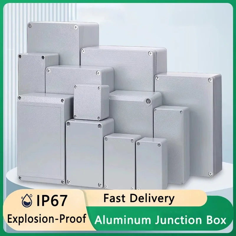 Outdoor IP67 Waterproof Cast Aluminum Junction Box Explosion-Proof Electronic Project Enclosure Case for Industry
