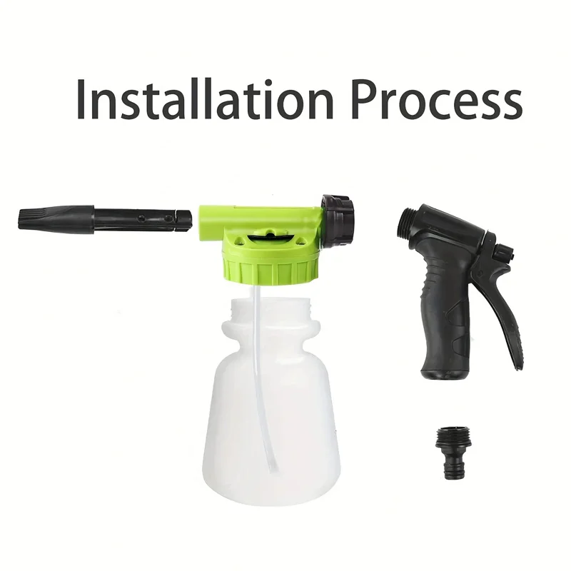 Foam Cannon for Garden Hose,Adjustment Ratio Dial Foam Gun,Car Wash Soap Spray Foamer Green