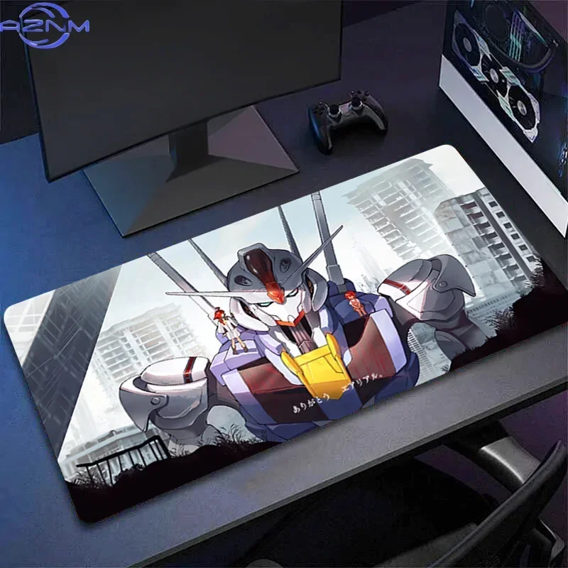 Gundam Aerial Mechanical Warrior Gaming Mouse Pad, Large Anime Desk Carpet Mat, Computer Keyboard Mousepad Home Decoration