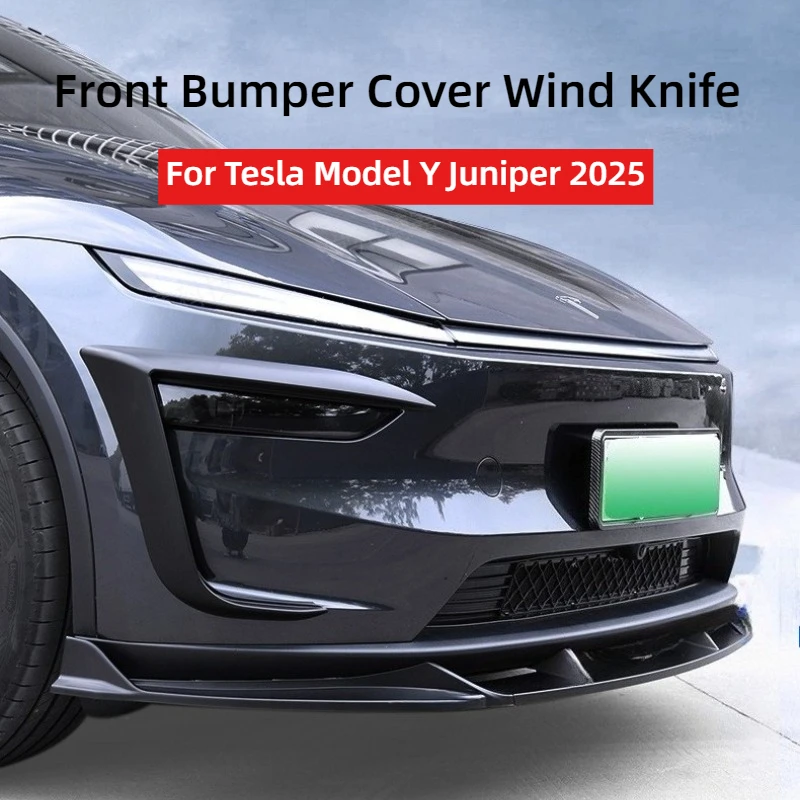 

Для Tesla Model Y Juniper 2025, крышка переднего бампера, нож ветра, передняя противотуманная фара BladeABS, накладка на противотуманную фару, аксессуары для украшения автомобиля