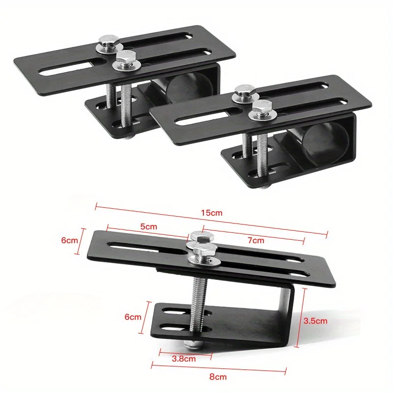 1Pc 범용 Led 라이트 바 루프 랙 마운트 브래킷 - 내구성이 뛰어난 철, Suv 및 오프로드 차량용 드릴 설치 없음 썸네일 2