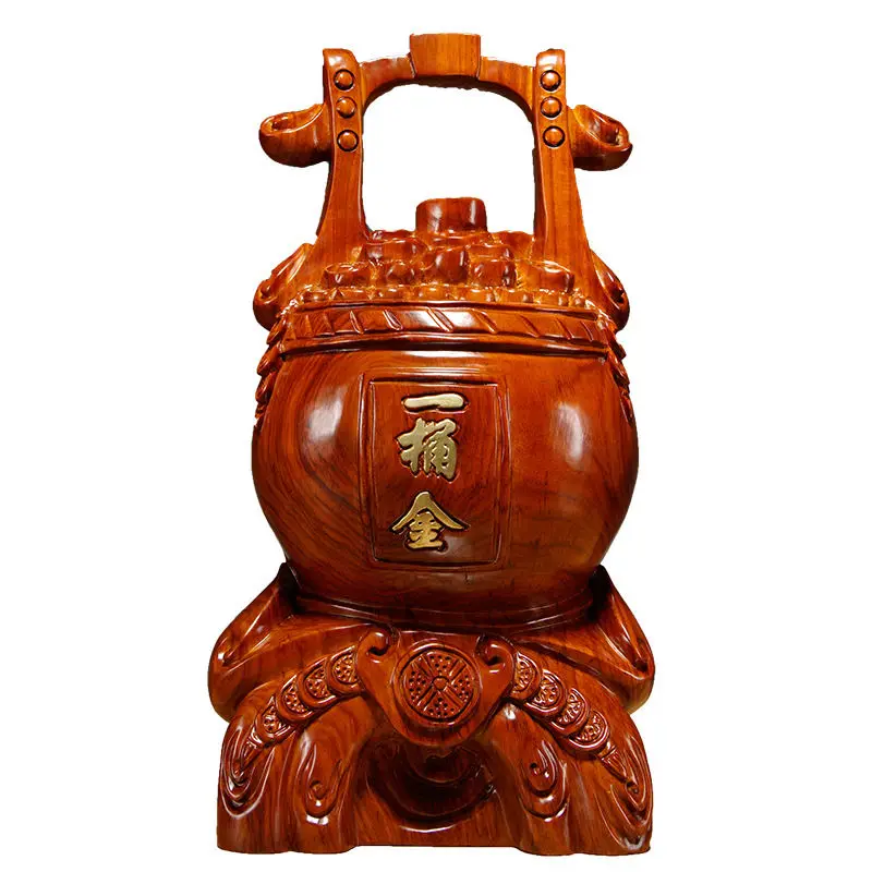 

Pear wood carving cornucopia ornament home living room office decoration crafts