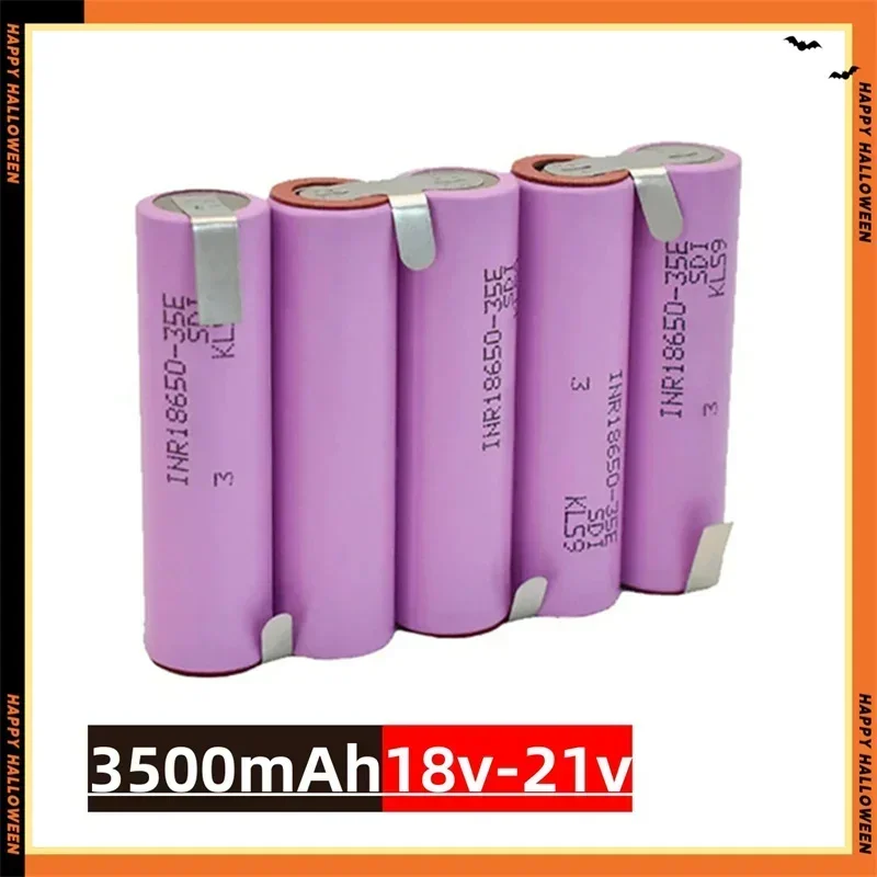 2S1P-6S2P 18650 35E 3500mAh 7000mAh 7.4V 12.6V 14.8V 18V 25.2V 29.6V voor Schroevendraaier Batterijen Lassen 18650 Batterij