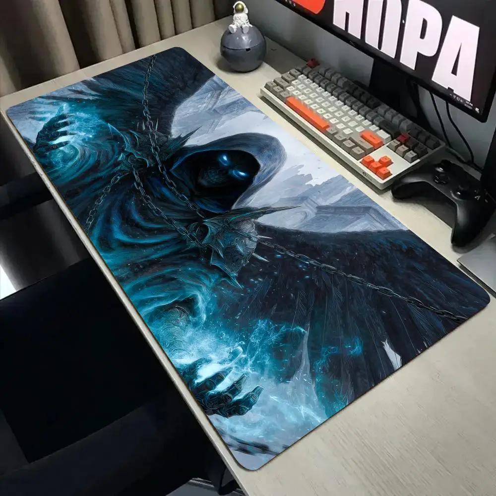 Cold-blooded Skeleton Reaper Mouse Pad Desk Mat with Stitched Edge XXL Mousepads Rubber Anti-slip Gamer Keyboard Rug Gaming Mats