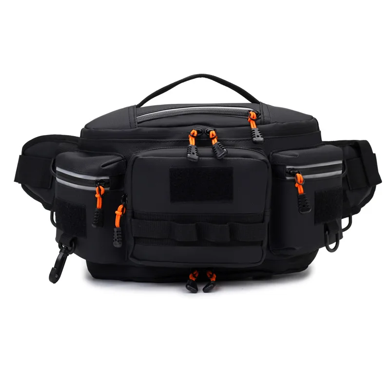 Outdoor Cycling Multi-Functional Lure Bag Expandable Waist Bag Fishing Gear Storage Cycling Chest Crossbody Bag