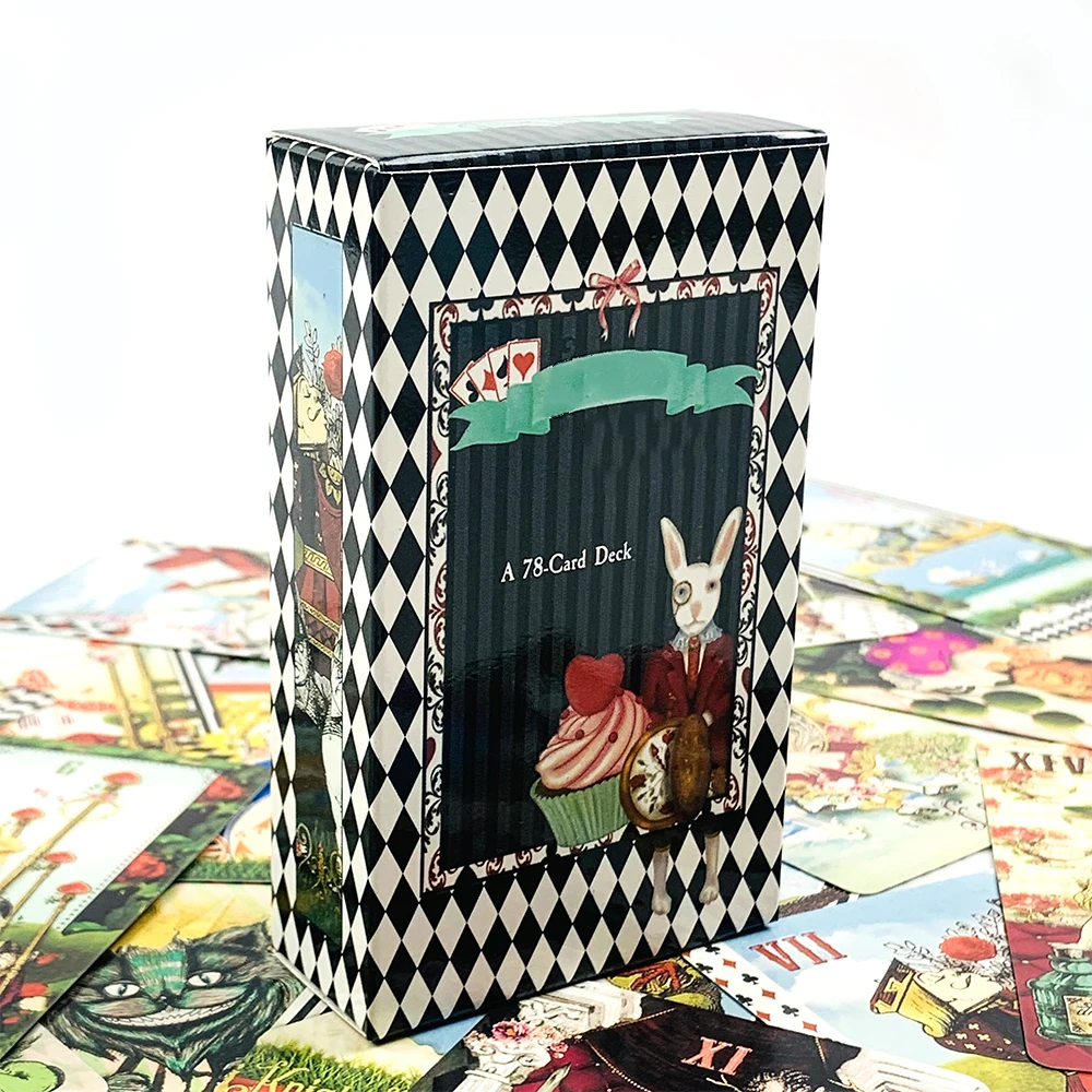 Tarot Cards A Whimsical 78-Cards The Rabbit Hole ,Unique Designs, High-Quality Cardstock, Perfect For Divination & Gift Giving