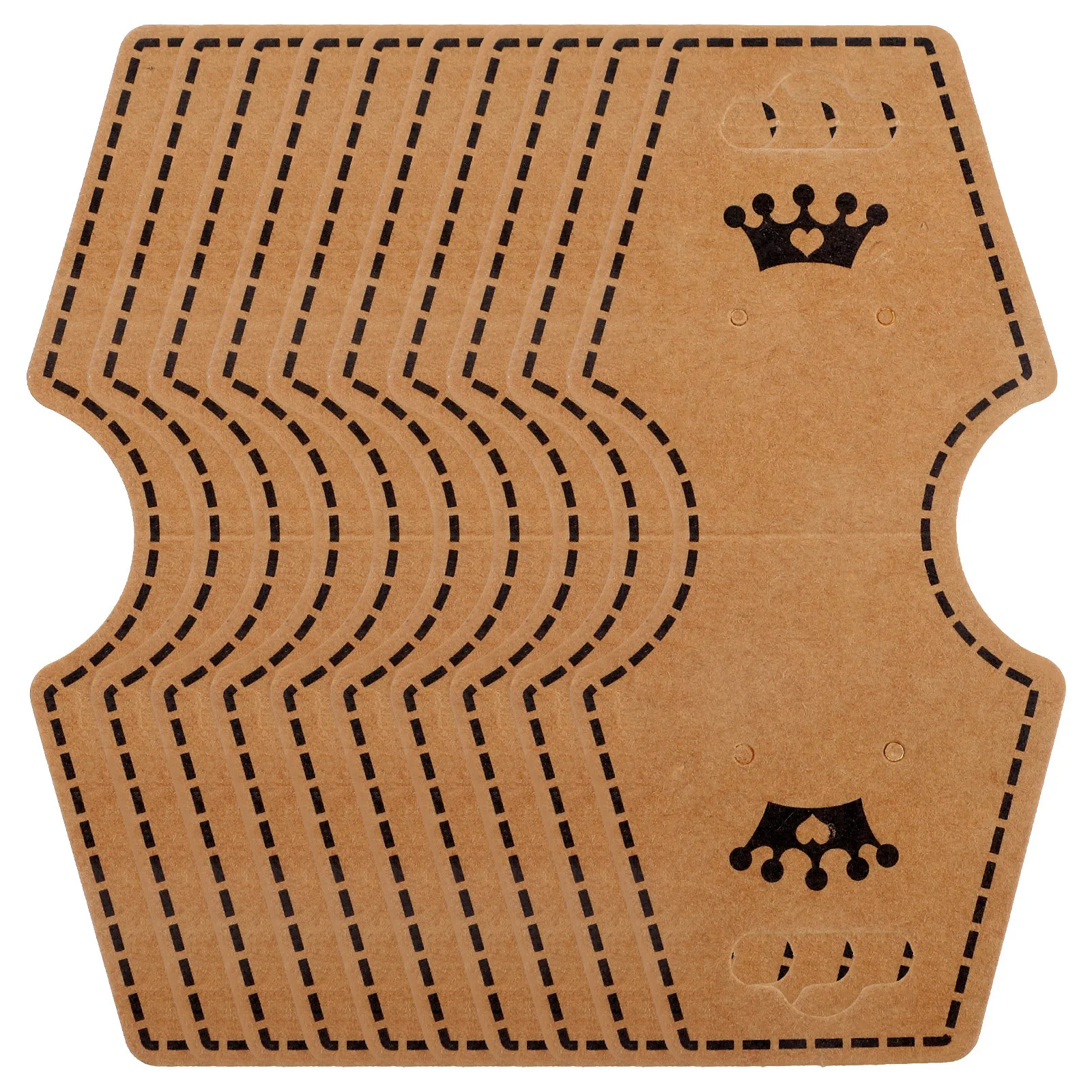 

100Pcs Jewelry Display Cards Kraft Paper Necklace Hanging Tags for Organizing Accessories At Home Or Retail Store Decorative