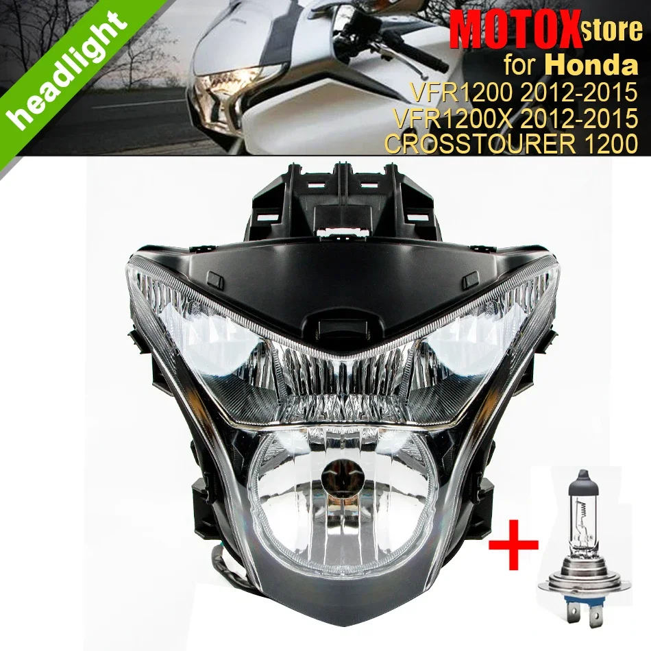 Motorcycle HeadLight Assembly Fit For HONDA VFR 1200 X VFR1200X 2012 - 2015 Front Headlamp LED Head Light