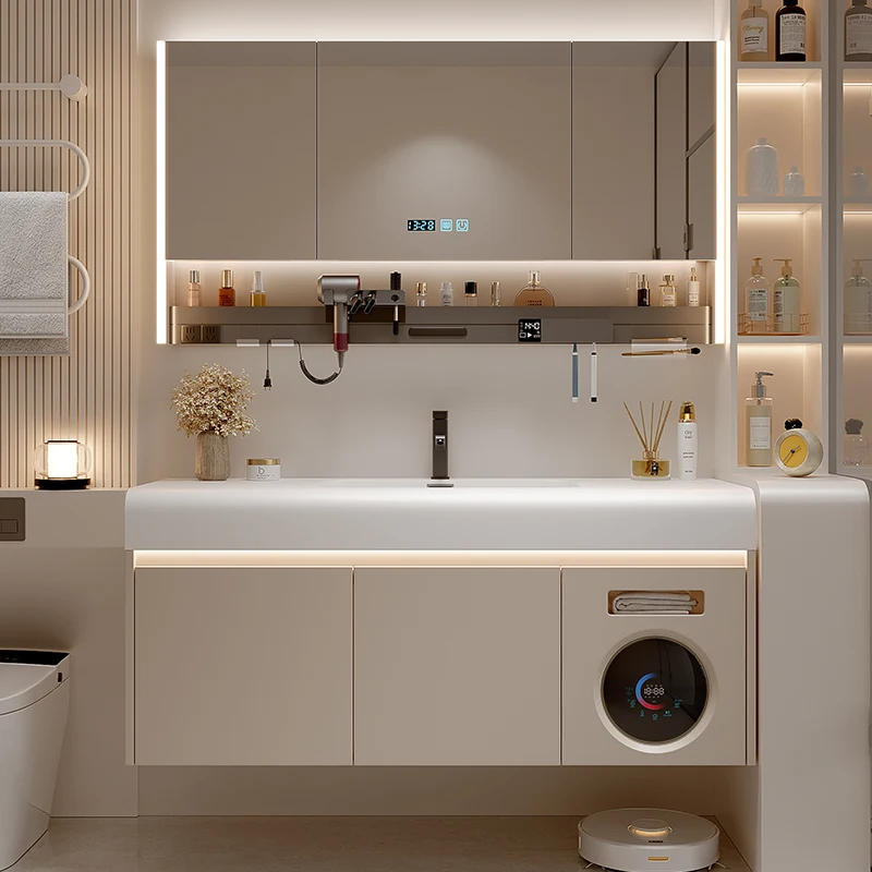 

Organizer Storage Bathroom Cabinet Shelves Wall Accessories Toilet Display Luxury Cupboard Partitions Gabinete Room Furniture