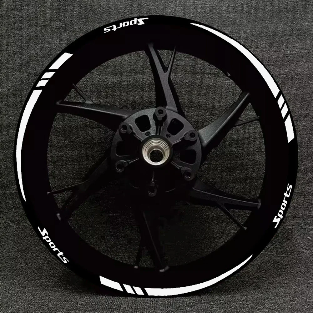 12 pieces Motorcycle Bicycle Wheel Rim Stripe Reflective 18-21in Wheel Decal Tape Sticker Motorcycle Car Tire Decals Trim Strips