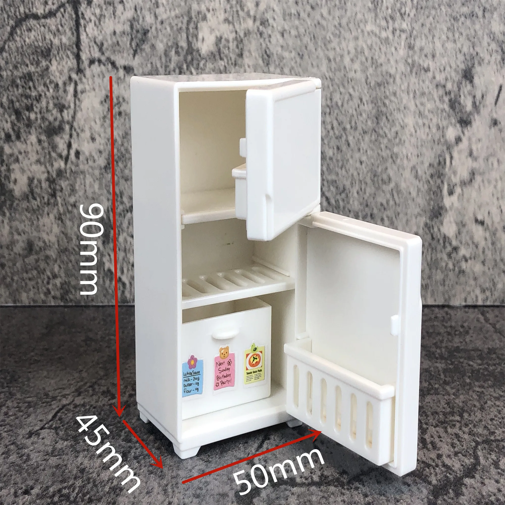 Miniature Candy Toy Mini Small Kitchen Scene Model Refrigerator Props Play House Doll House Simulation Kitchenware