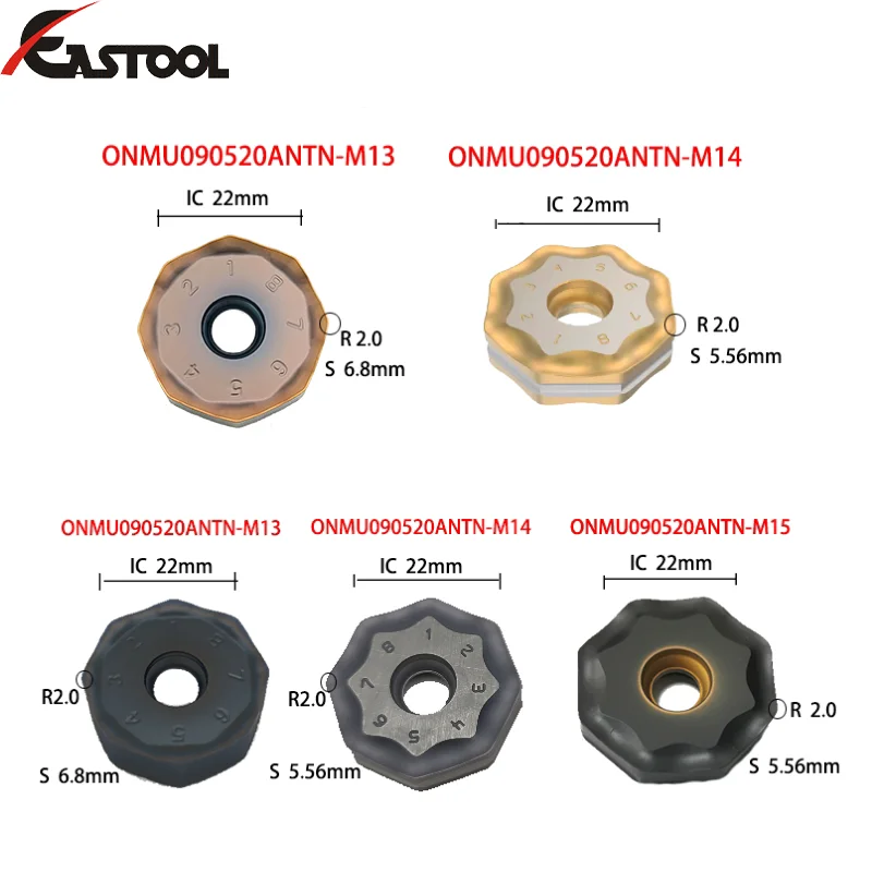 10pcs ONMU090520ANTN-M13/M14/M15 Heavy Cutting CNC Lathe Cutting Tools CNC Milling Cutter for Steel Stainless Steel Cast Iron