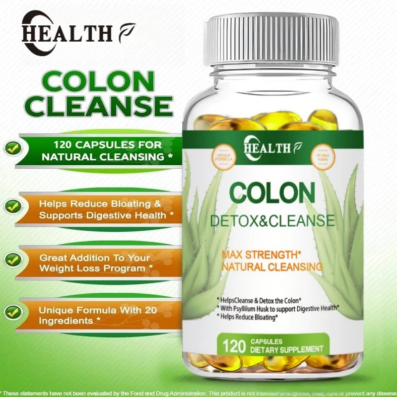 HEALTH Colon Cleansing Supplement - Full Body Colon, Digestive Regulation and Gut Health for Men and Women, 120 Capsules