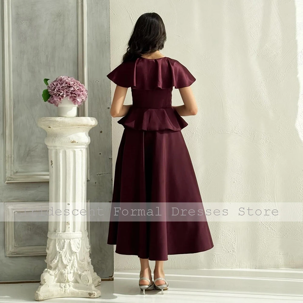 Formal Party Dress Midi Crystal V Neck Sleeveless A Line Short Cocktail Gowns for Women 2025 Tea Length Tiered Cocktail Dresses