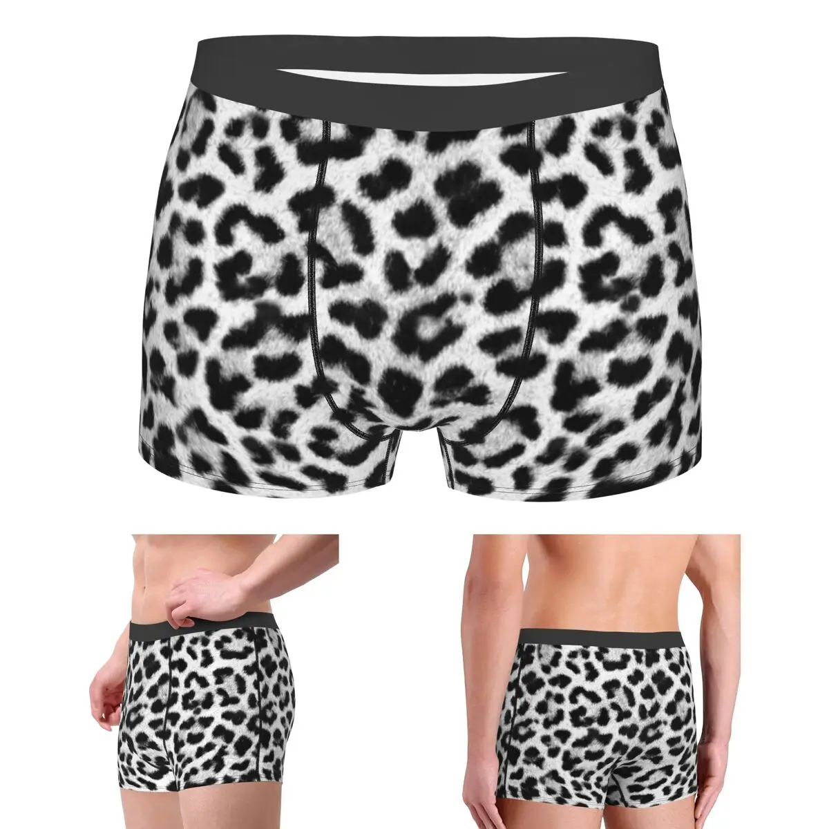 

Boxer Underpants Shorts Leopard Print Panties Men's Soft Underwear for Homme Man Boyfriend Gifts