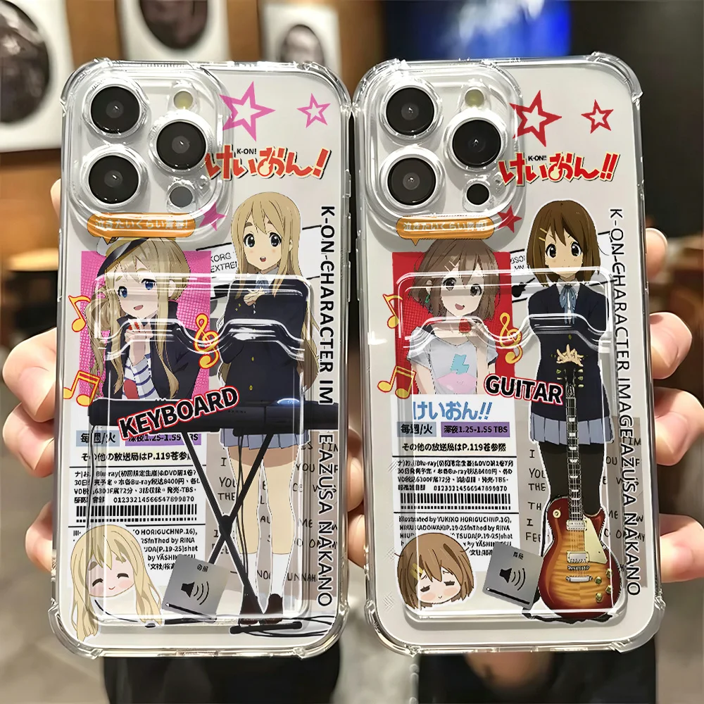 Anime K-K-ON Girls Cute Card Hold Case For Samsung Galaxy A17 A07 A56 A36 A26 A55 A35 A24 A14 A54 A15 A25 A34 A23 4G 5G Cover