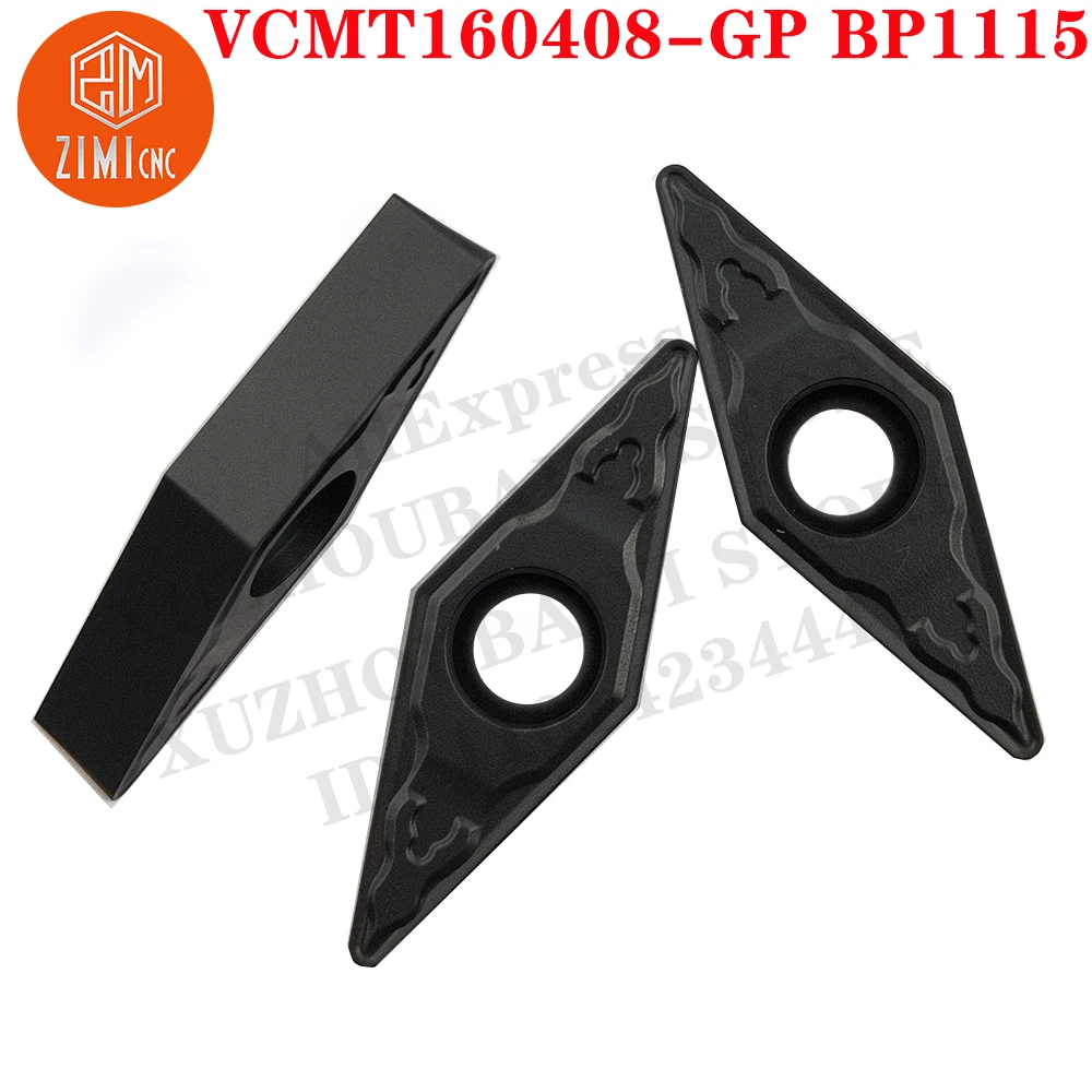 VCMT160408-GP BP1115 VCMT160408-GP turning inserts cnc Carbide blades VCMT metal lathe mechanical cutting tools CNC tools 10pcs