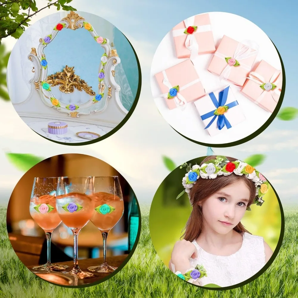 100/200 Stück künstliche Rosenblütenköpfe Valentinstag Blumenstrauß Foto Requisiten Baby Braut Geschenk Party Muttertag Haarnadel Dekoration – Detail 6