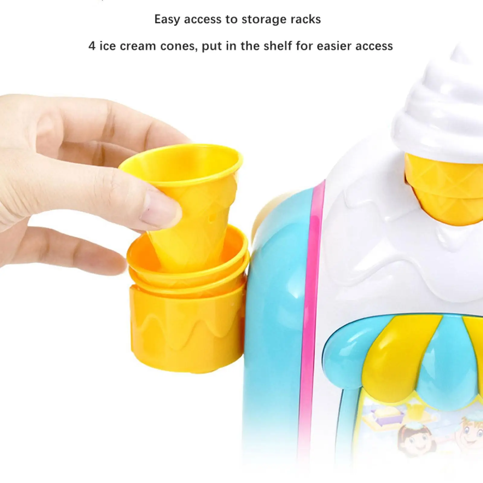 Children's Bathroom Water Playing Toys Fun Press Ice Cream Machine Shower Bubble Making Toy Ice Cream Bubble Machine