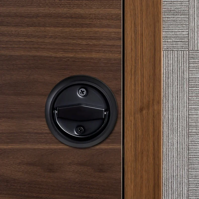 Stainless Steel Pull Ring Invisible Lock Indoor Concealed Single and Double Sided Invisible Door Lock Embedded Door Lock