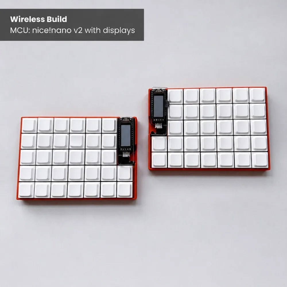 

Felix MX/Choc Split Keyboard 5×12+4 Costom Hotswap Bluetooth Mechanical Keyboard Ergonomic Nice View Screen ZMK Gaming Keyboard