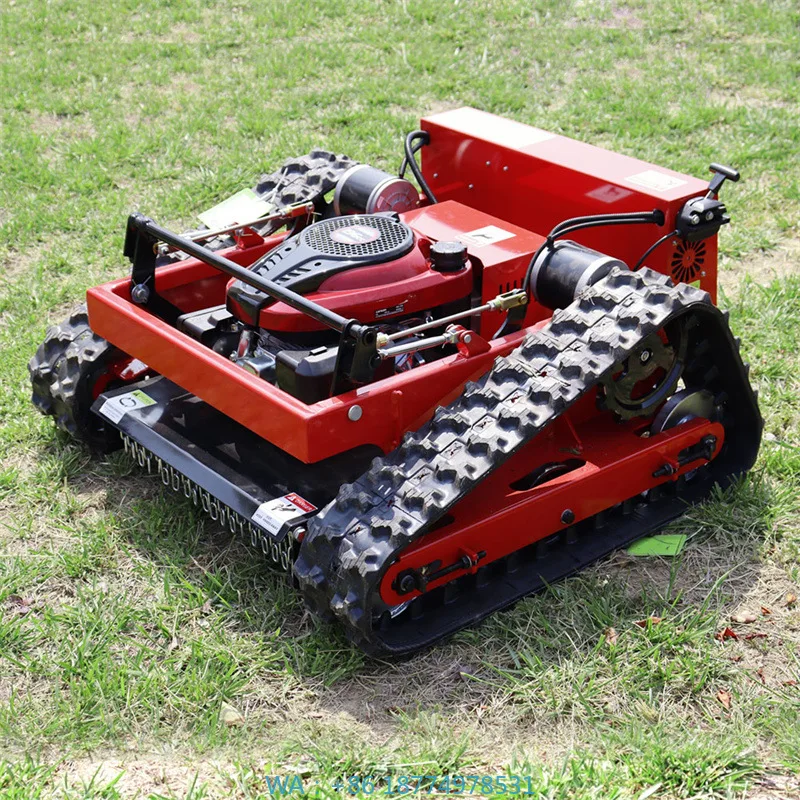 Intelligent Automatic Cordless 24V 173cc Engine Lawn Care DIY GradeHigh Quality 550 Remote Control Crawler Mower Fast Weeding