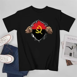 Angola Flag Summer Men's Tshirt Angolan National Emblem 3D Printing Tee Shirts Oversized Tops Sports Fitness Short sleeved Tops