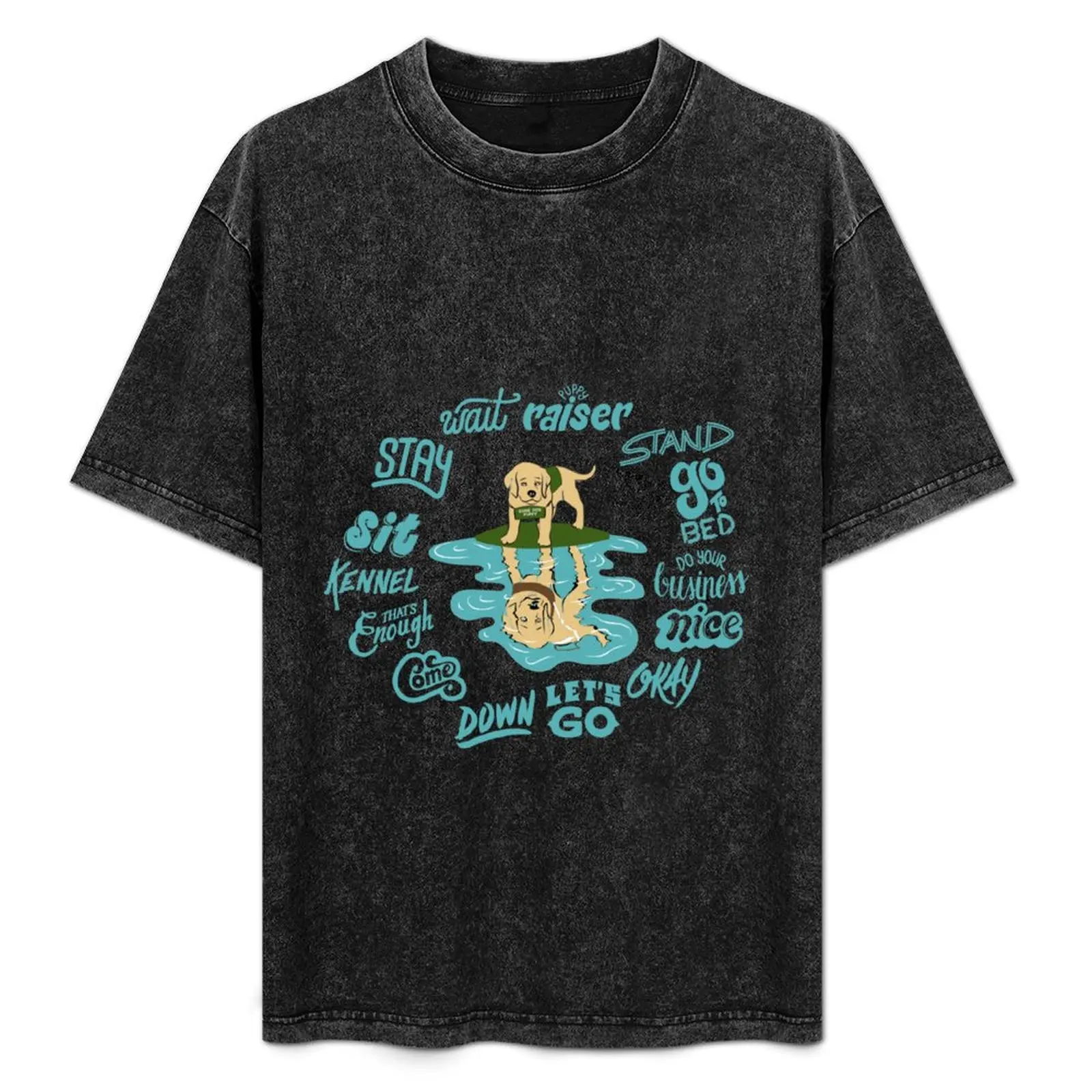 

Puppy Command T-Shirt Plus Size Basic Short Sleeve Top