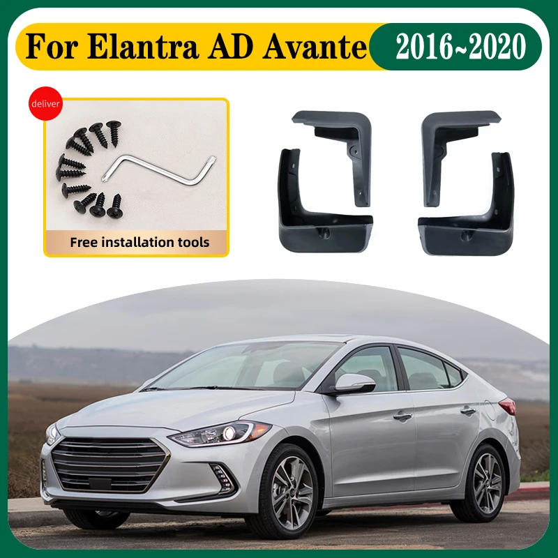 

Car Mud Flaps For Hyundai Elantra AD Accessories Avante 2016-2020 4pcs Mudguard Splash Guards Fender Mudflaps Car Exterior Parts