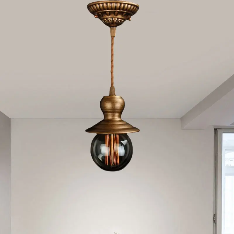 

Decoration Salon Loft Style Vintage Industrial Retro Pendant Lamp e27 Holder Iron Restaurant Bar Counter Bookstore droplight