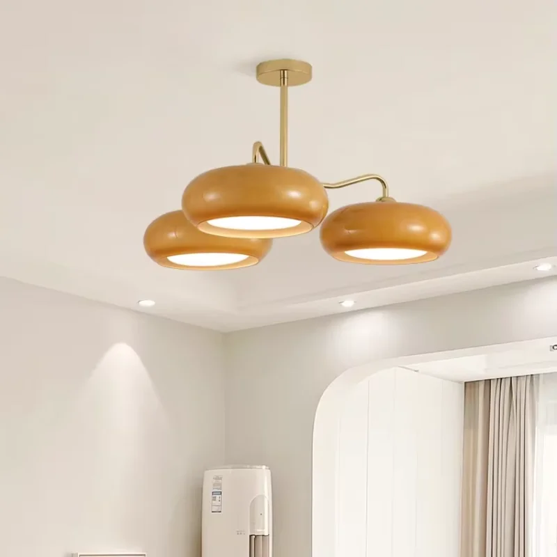 Orange Glass Ceiling Chandelier Vintage Living Room Bauhaus Chandelier For Bedroom Restaurant Decor French Dining Hanging Lamp