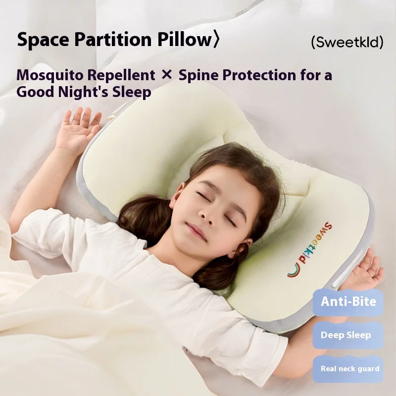

Children's Space Partition Pillow1-6Baby Pillow for Ages Above61-month-old baby pillow breathable fourseason kindergarten pillow