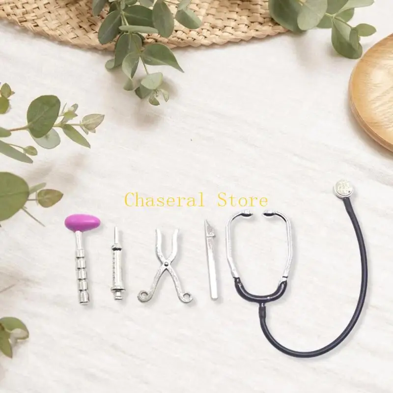 Bộ sưu tập thiết bị ống nghe nhà búp bê thực tế E7CE để nhập vai sáng tạo