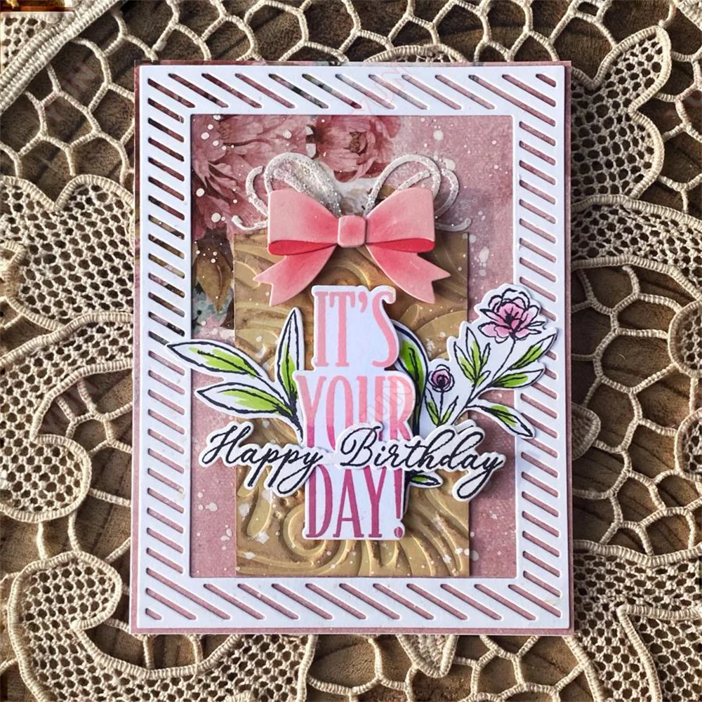 Scrapbooking Valentine's Day New Papertreyink Carft Dies Stamps Set with All My Heart Love Cutting Die Stencils DIY Card Diary