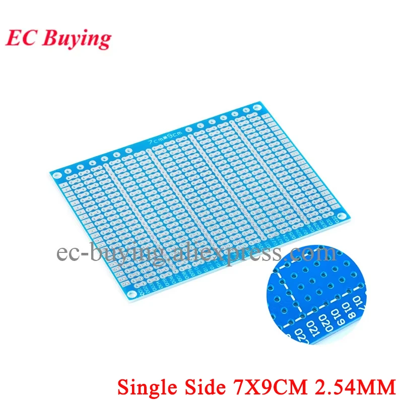 10Pcs/1pc DIY 7*9cm Blue Single Side Prototype Paper PCB Universal Experiment Matrix Circuit Board 7x9CM For Arduino