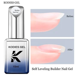 KODIES GEL Clear Builder Nail Gel for Nails Extension 15ML Semi Permanent UV Base Nail Strengthener Hard Gel In A Bottle Manicur