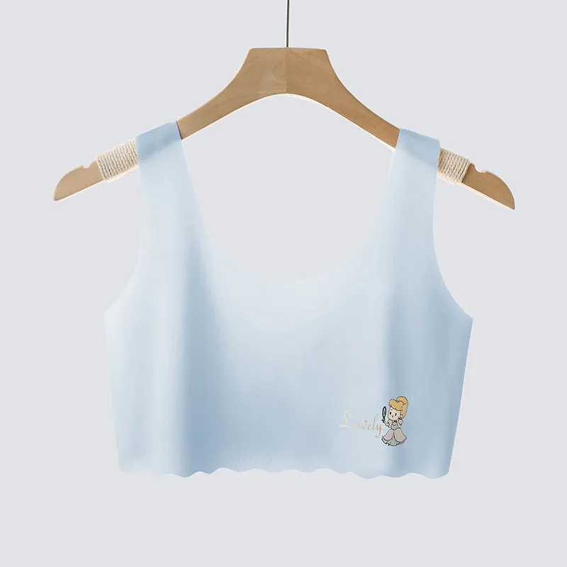 الصدرية للفتيات المراهقات جديد طالب فتاة فترة التنمية الصدرية لا حلقة الصلب فتاة الرياضة صديرية دائرية بلون التدريب الصدرية M-XL