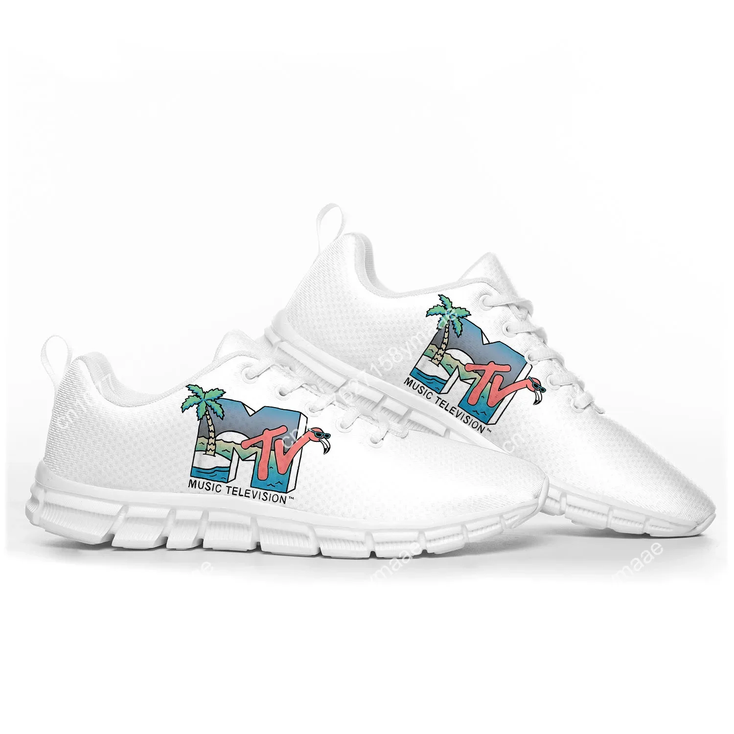 Mtv Music Television Sports Shoes High Quality Mens Womens Teenager Kids Children Sneakers Sneaker Customize Couple Shoe White