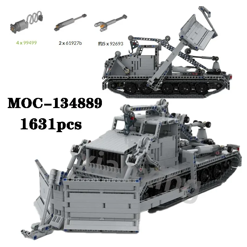 

New MOC-134889 Heavy Bulldozer Puzzle Building Blocks 1631PCS Adult Collection Building Blocks Toys Kids Birthday Christmas Gift