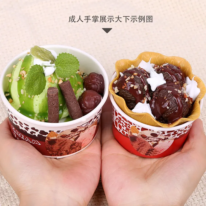 Fake Simulation Sundae Cup Ice Cream Model, Dining Room, Restaurant, Eating, Victualing House, Bakery Store, Shop Decor