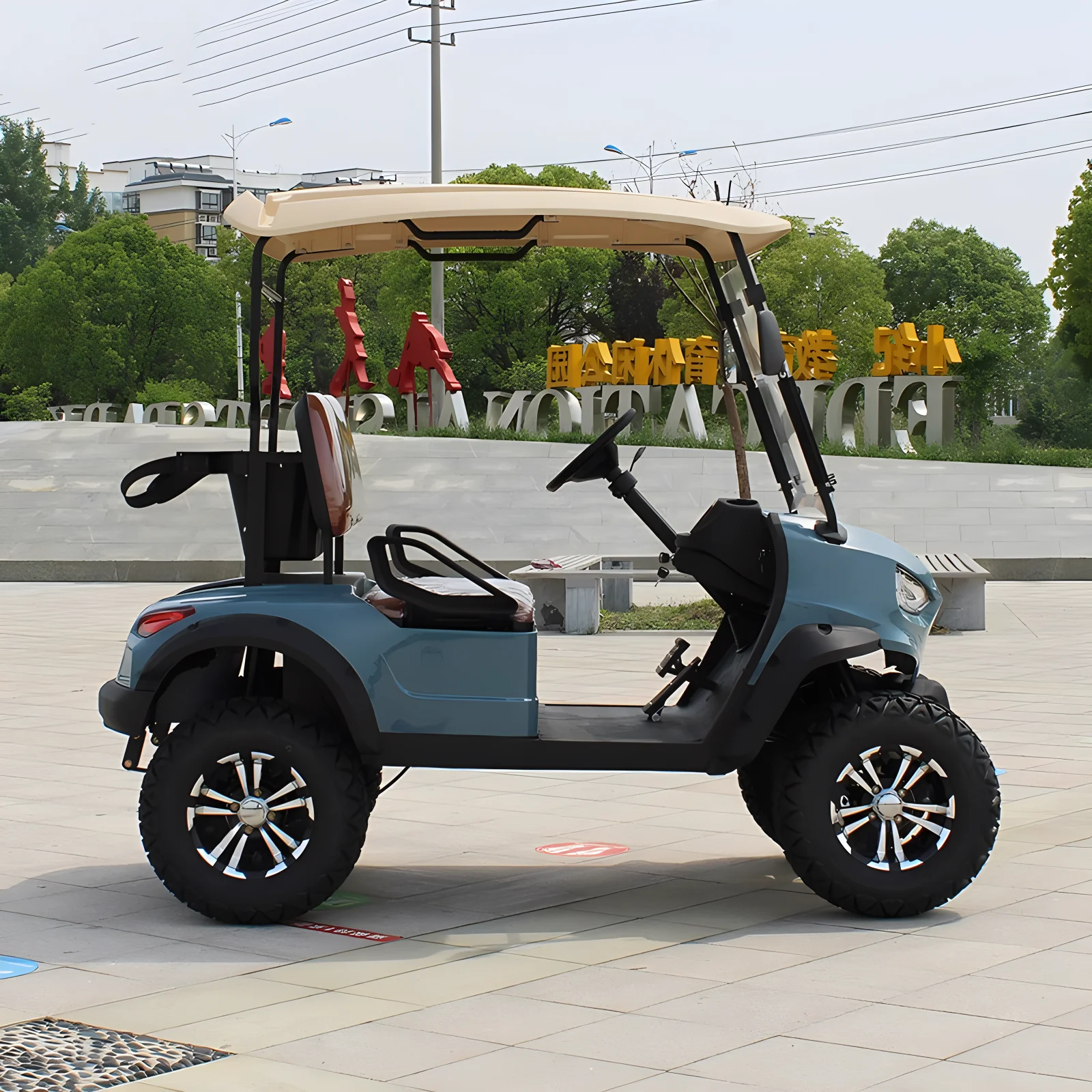 Wholesale and retail of 2-seater golf carts with lithium batteries, latest CE certification for electric vehicles