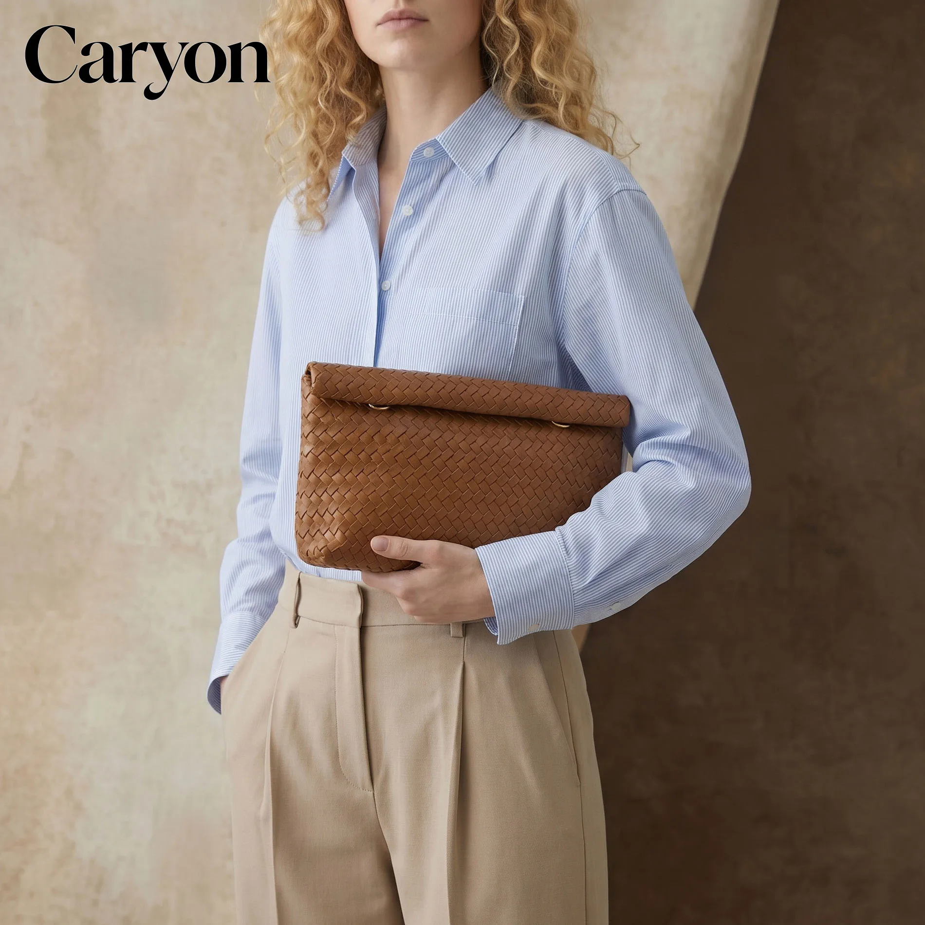 

Woven Envelope Clutch Bag Vegan Leather Magnetic Flap Purse Large Capacity Women Evening Party Handbag for Wedding Casual Daily