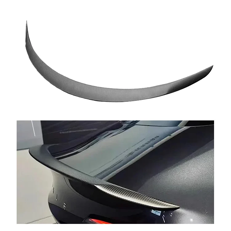 

Real Carbon Exterior Accessories P Style Rear Trunk Wing Car Spoiler For Model 3 Highland 2023 2024