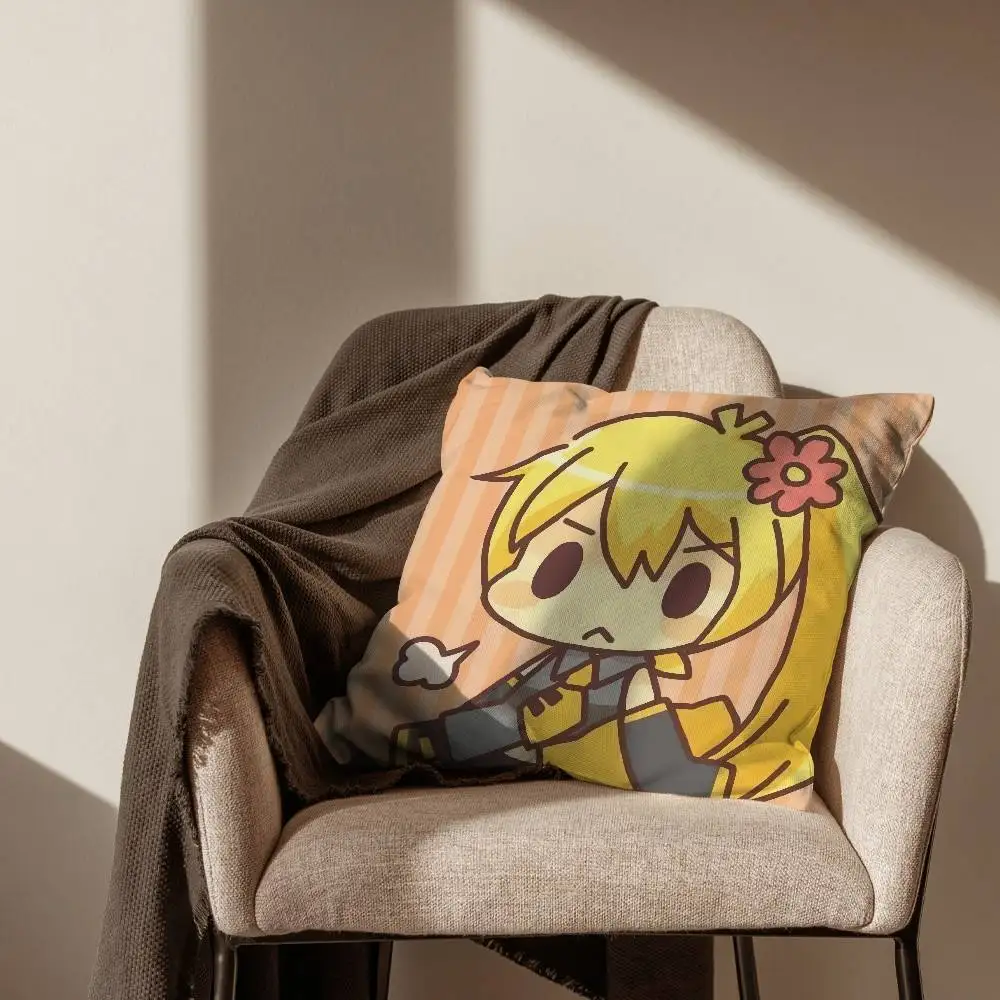 

Cute Singer A-Akita Neru Square Pillow Case Bedroom Sofa Leisure Comfort Cushion Cover Living Room Home Decoration
