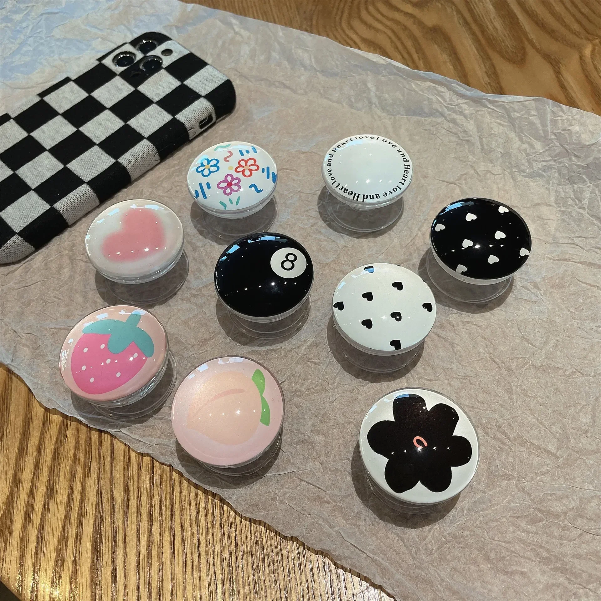 

High Quality Popular Ring Phone Holder Grip Socket For Cellphone Stand Finger Holders Mobile Accessories Ins Korean style