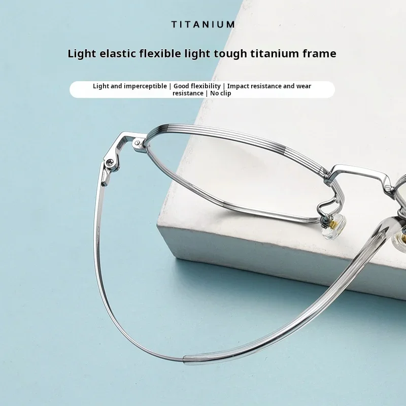 OLLYMURS Retro Polygonal Glasses Men and Women Ultra-light Fashion Titanium Small Optical Prescription Eyeglasses Frame T3903