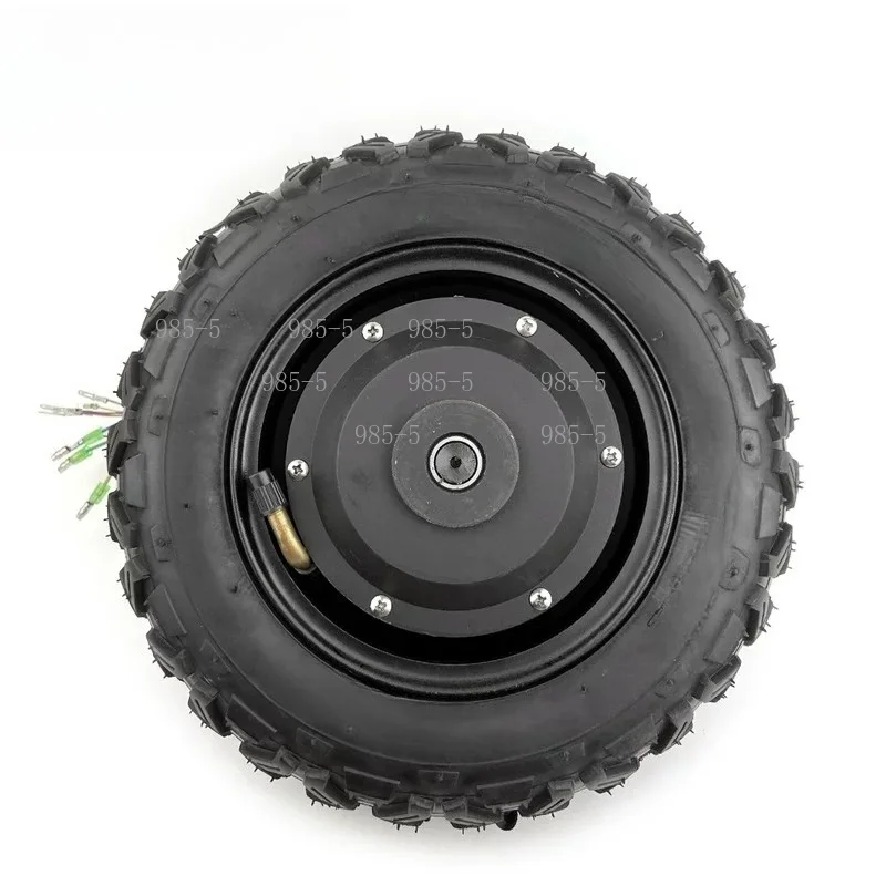 Off-Road Wheel with Vacuum Tire, 10 Inch 36V48V 350W Single Side Shaft Brushless Toothed Hub Motor