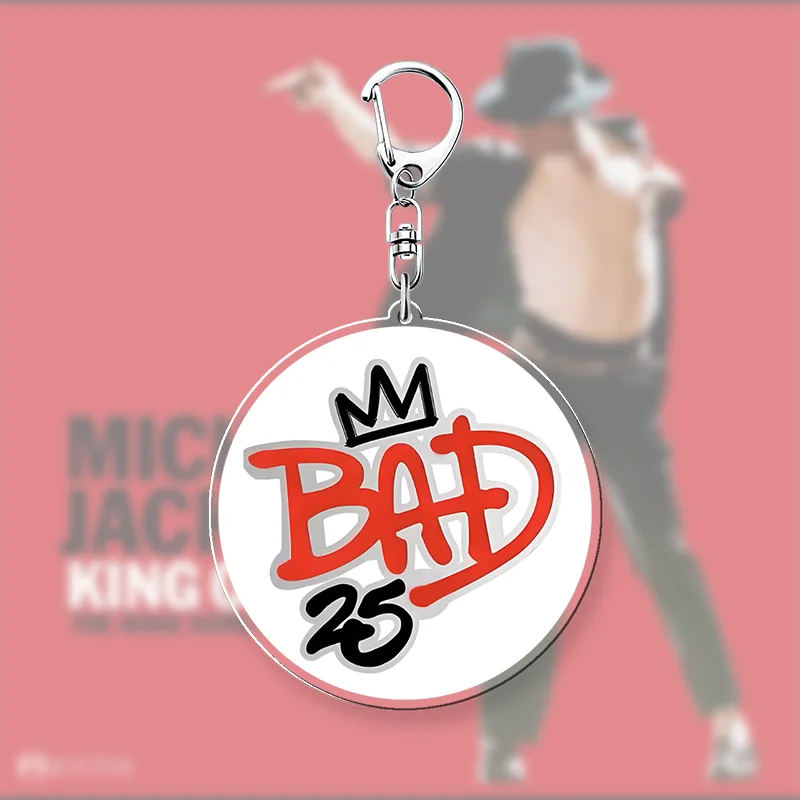 Double-sided Acrylic Keychain, Michael Jackson Pendant