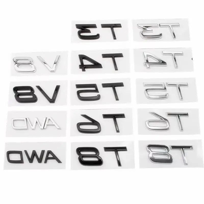 

Car Trunk T3 T4 T5 T6 T8 V8 AWD Decals StickerWords Letters Logo Emblem Badge For Volvo S40 S60 S80 S90 XC40 XC60 XC80 XC90 V70